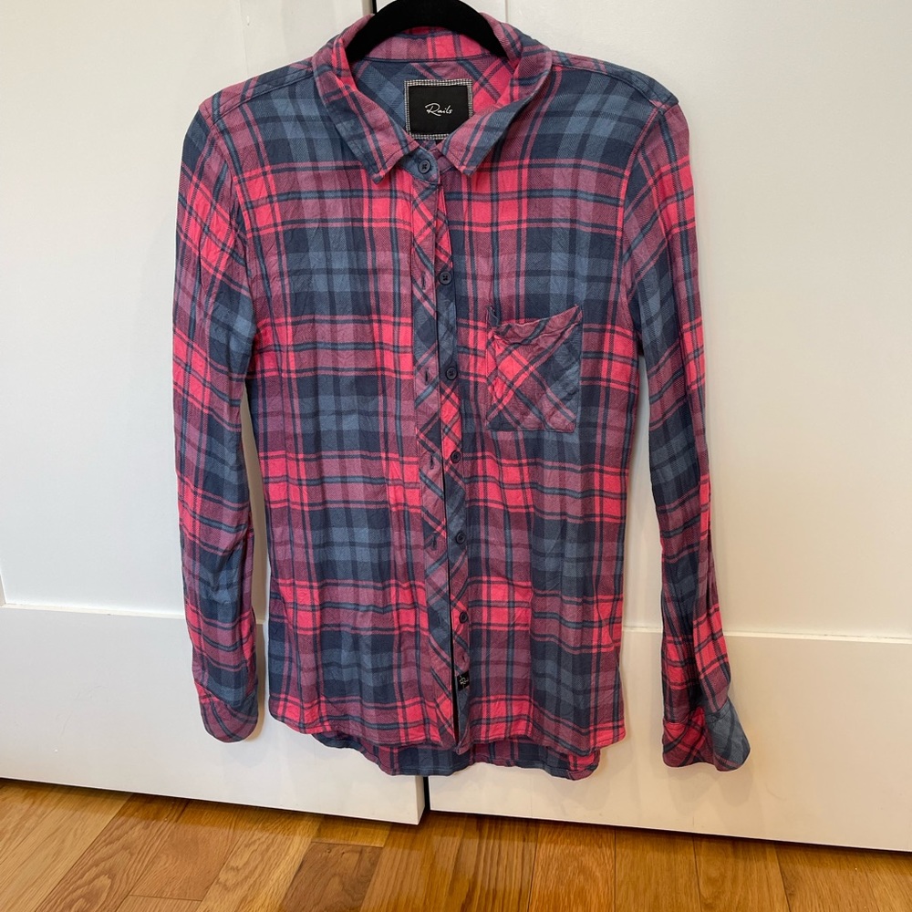 Rails plaid button down shirt